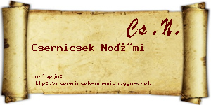 Csernicsek Noémi névjegykártya
